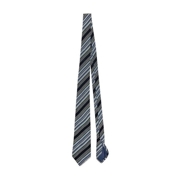 Christian Dior Mens Striped 100% Silk Designer Pointed Neck Tie Adjustable - Picture 1 of 12